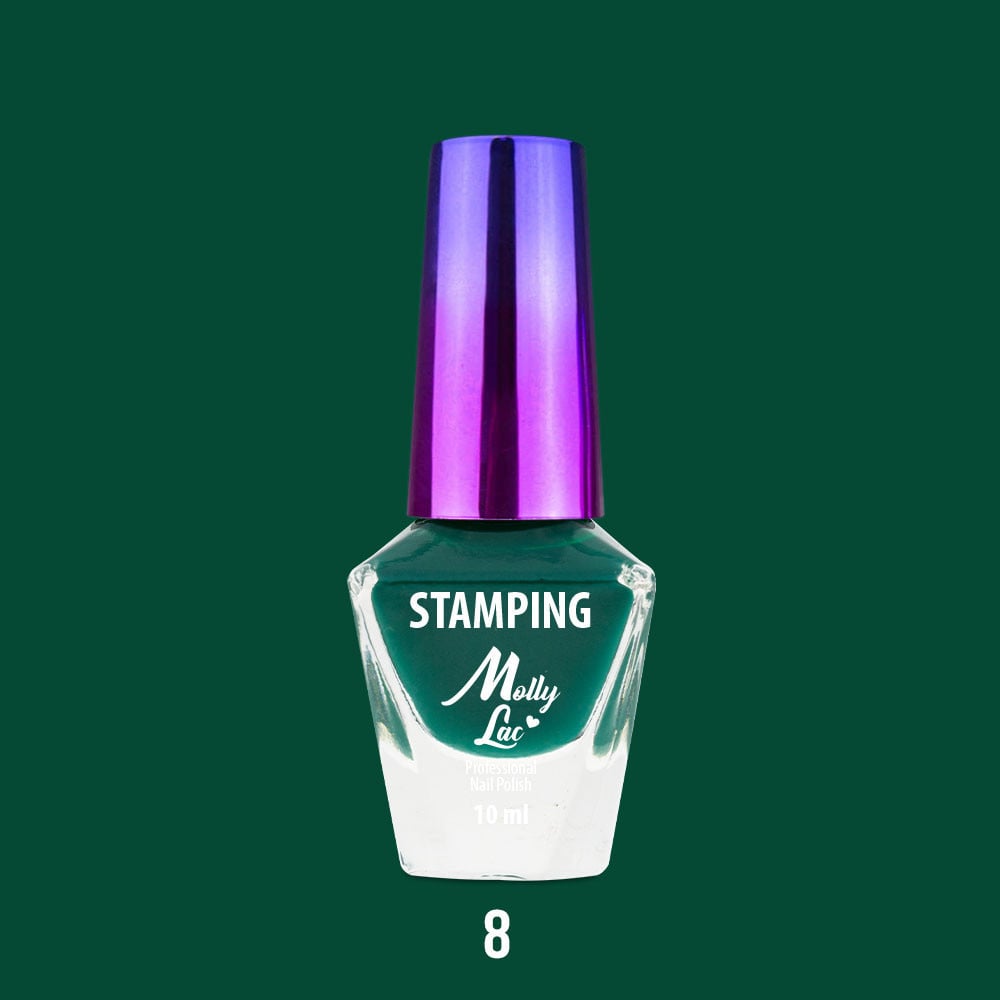 Molly Stempel- En Stempellak Groen 10Ml Nr. 8