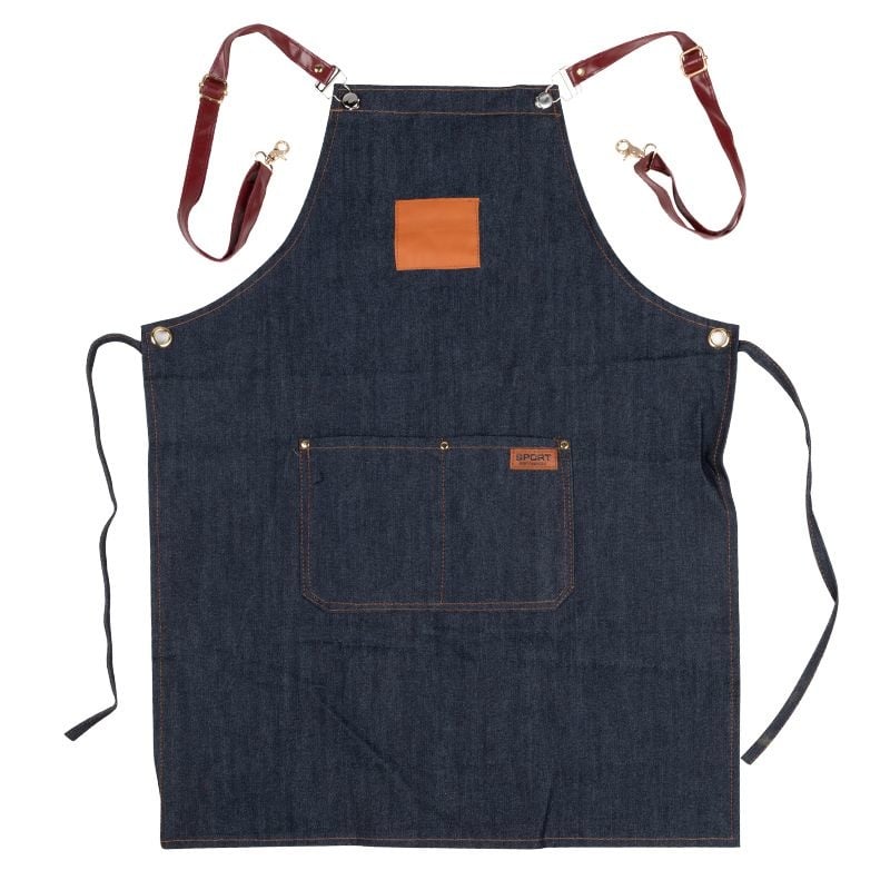 Denim Wax Schort Met Kunstleerbeschermende Kleding