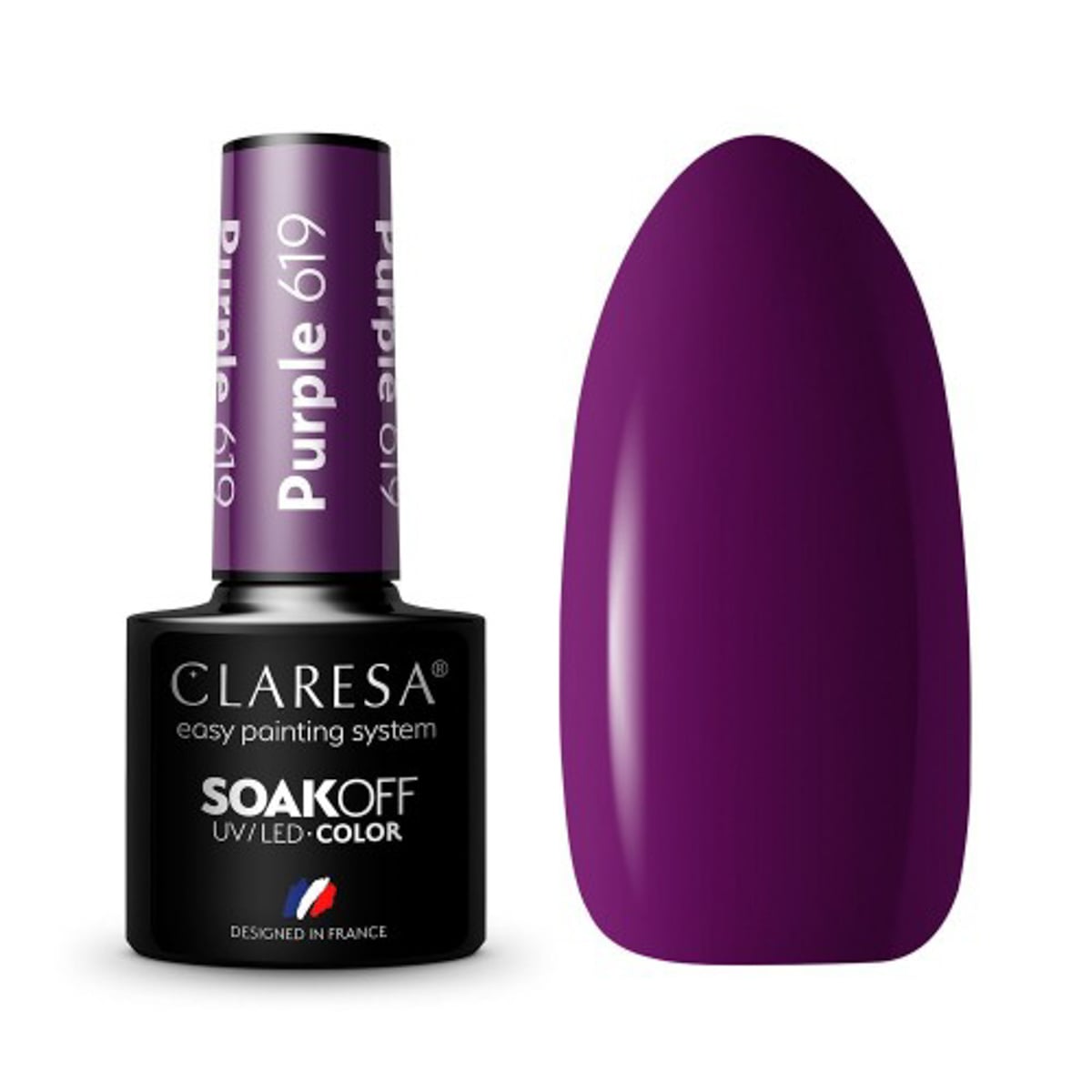 Claresa Gel Polish Purple 619 -5G
