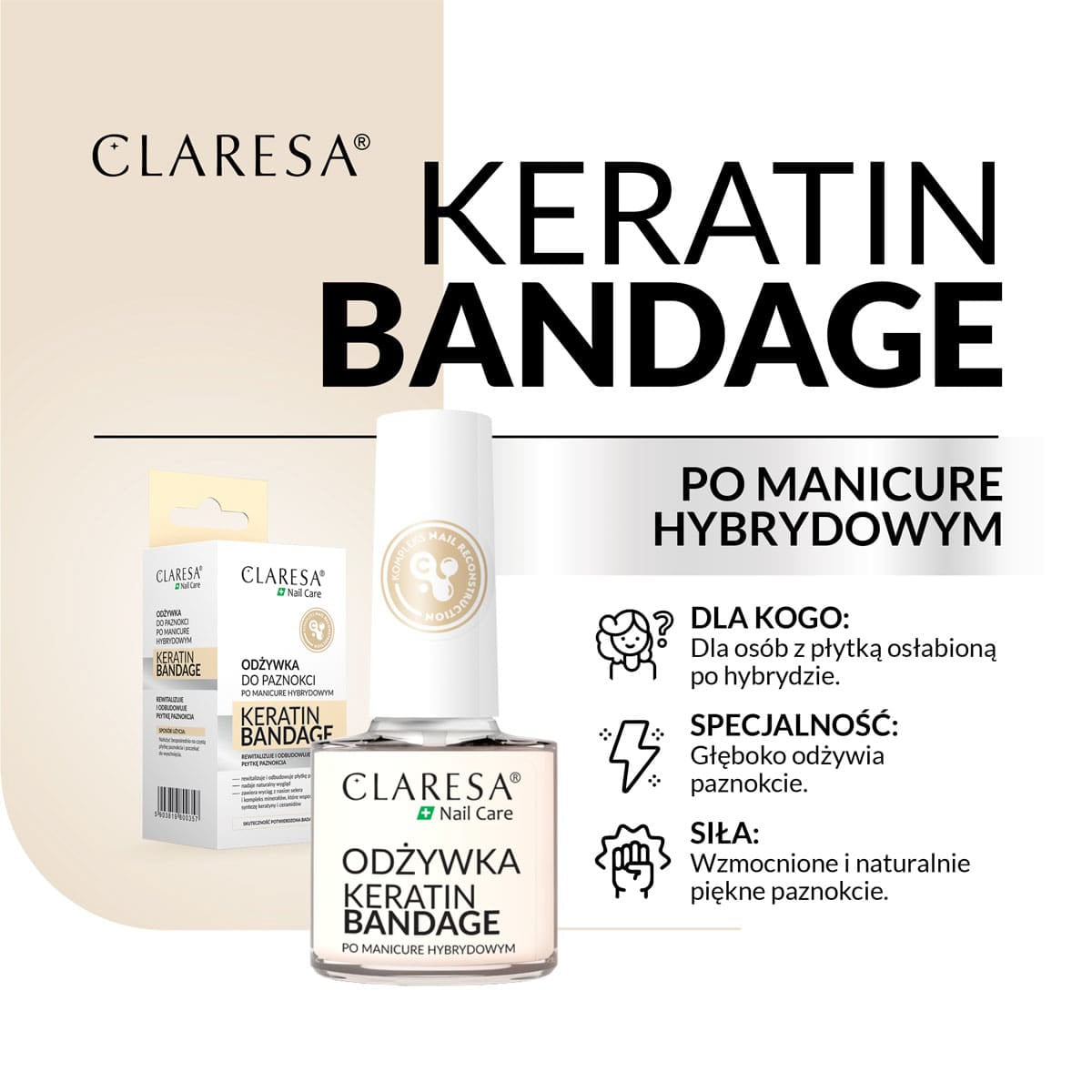 Claresa Keratin Bandage Nagelconditioner 5 G