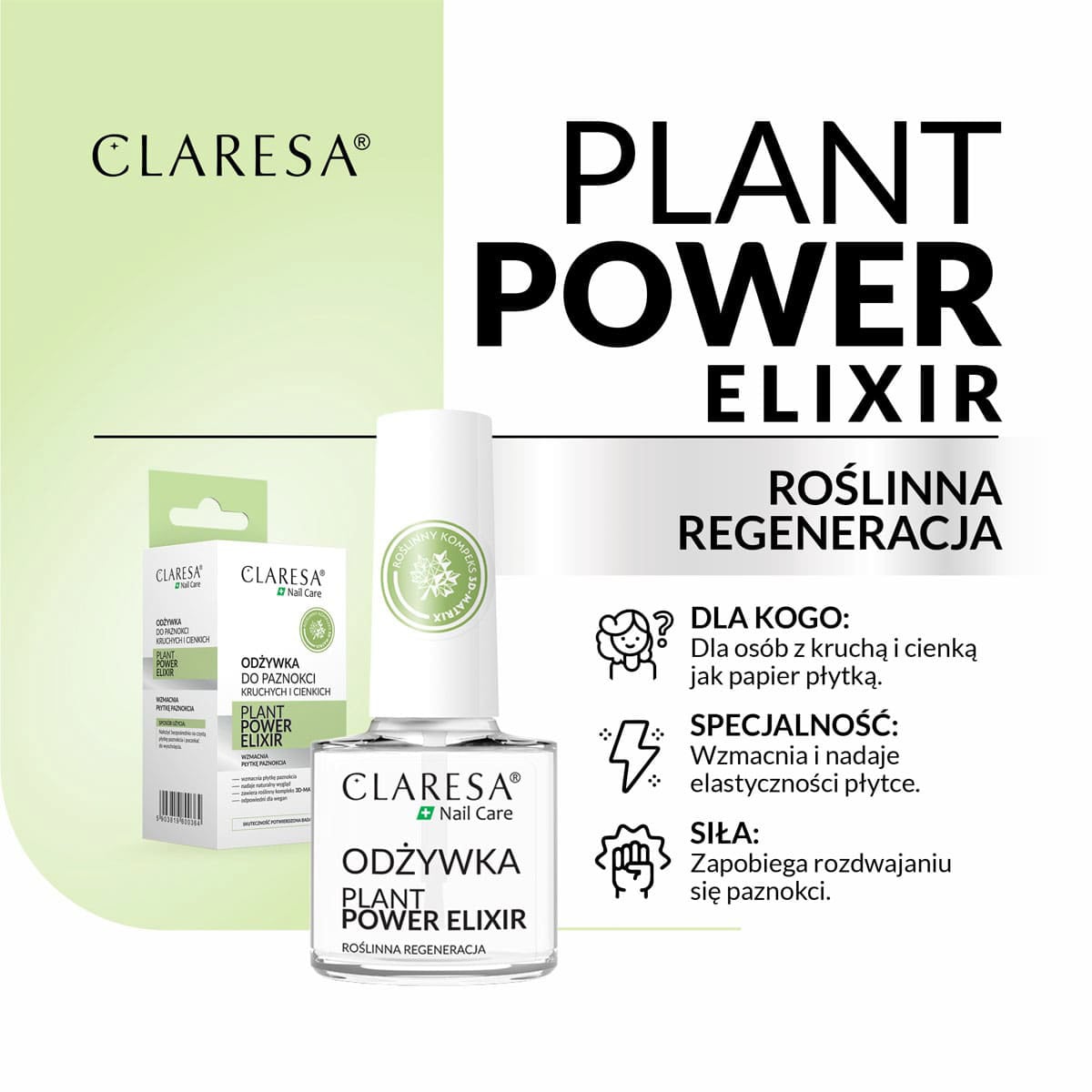 Claresa Plant Power Elixir Nagelconditioner 5 G