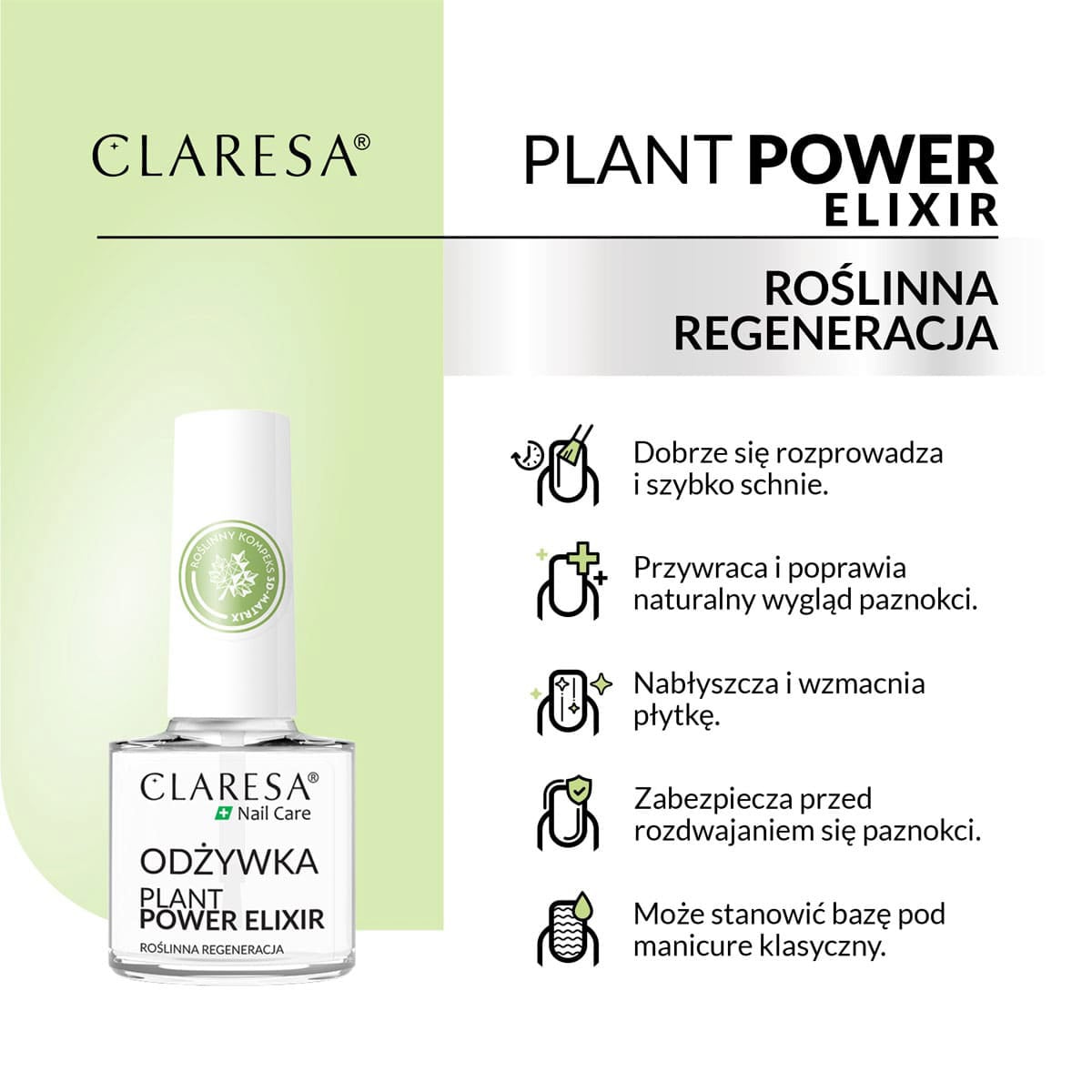 Claresa Plant Power Elixir Nagelconditioner 5 G