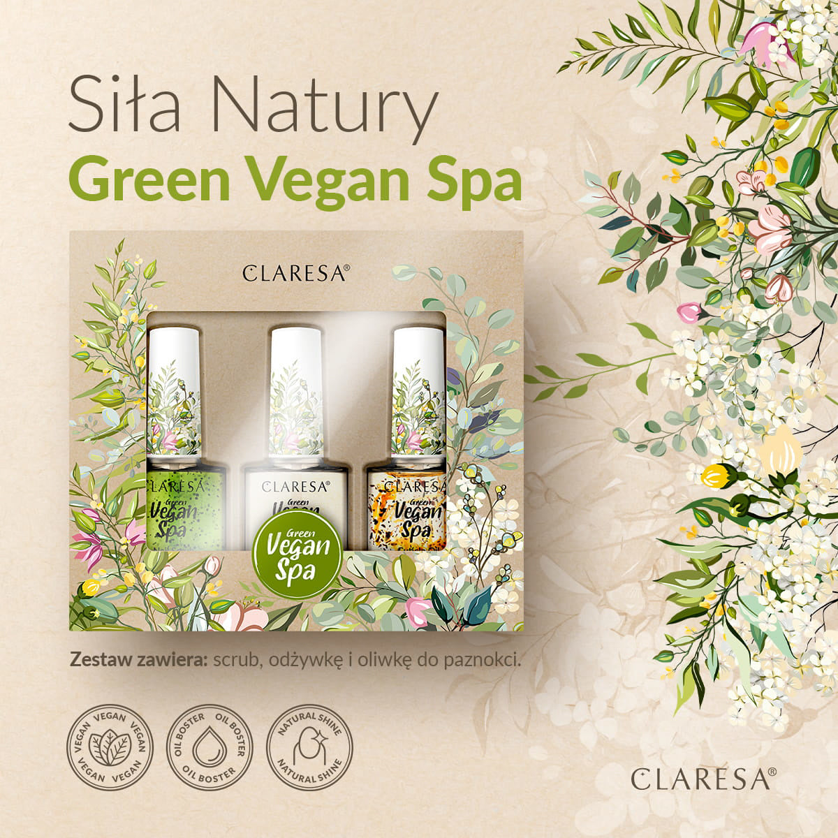 Claresa Set Vegan Spa Green Power 3X5 G