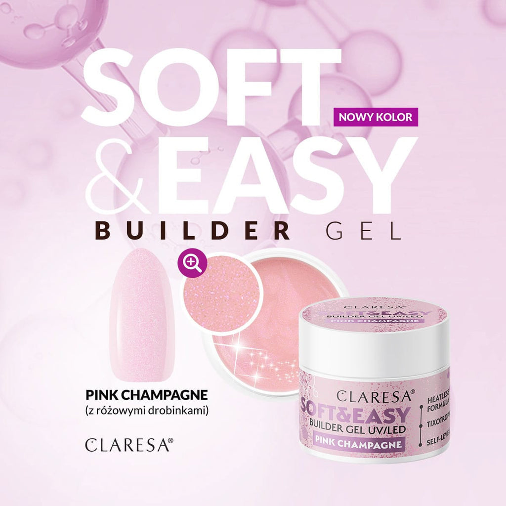 Claresa Soft & Easy Buildergel, Pink champagne 12 gr