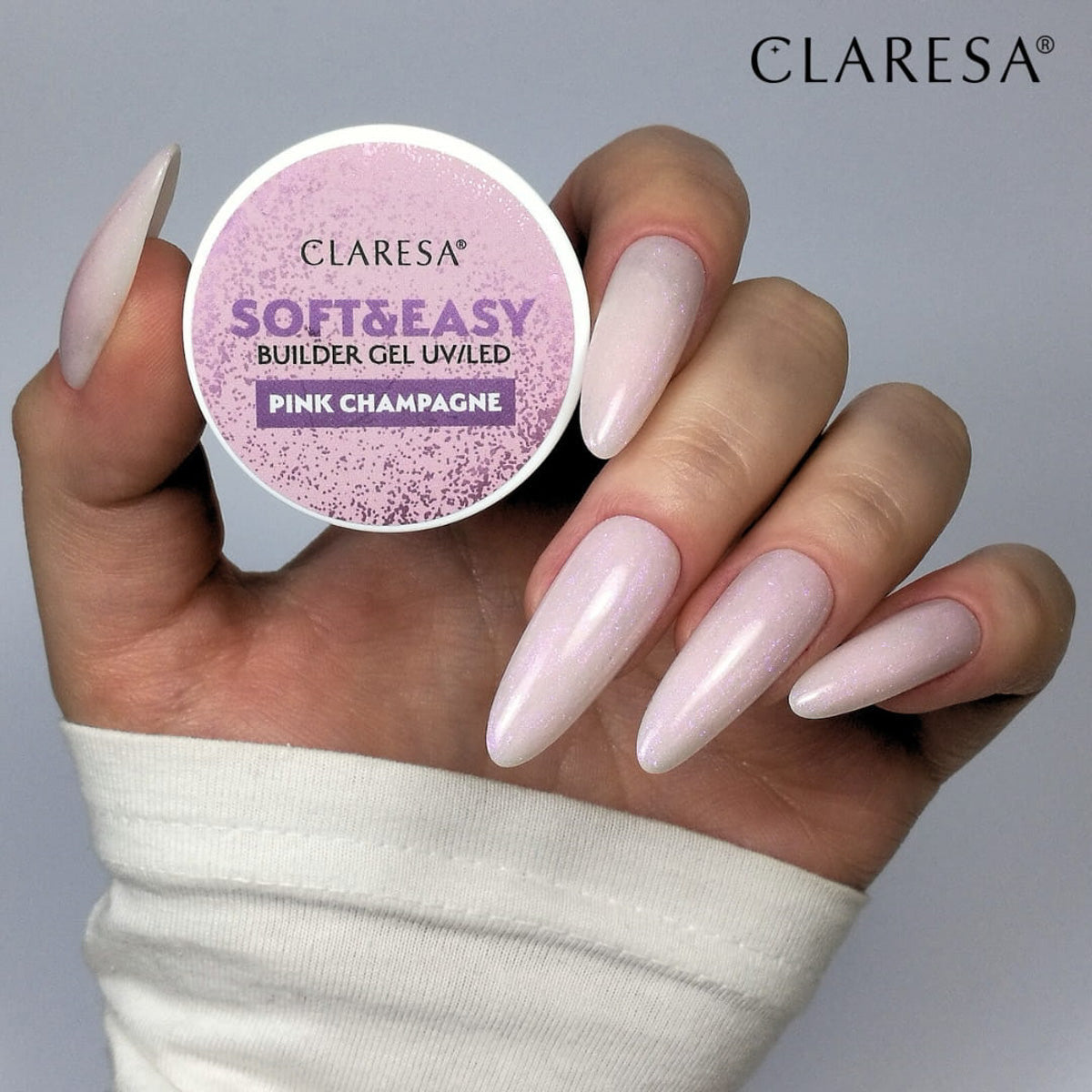 Claresa Soft & Easy Buildergel, Pink champagne 12 gr