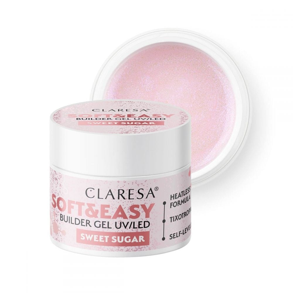 Claresa Soft & Easy Buildergel Uv/Led, Sweet Sugar Nailstyling 45 Gr
