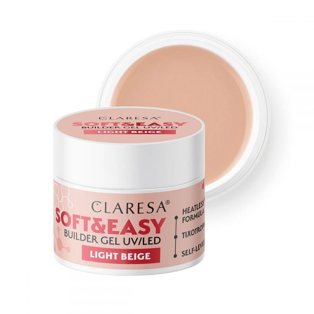 Claresa Soft & Easy Buildergel Uv/Led, Light Beige 45 Gr