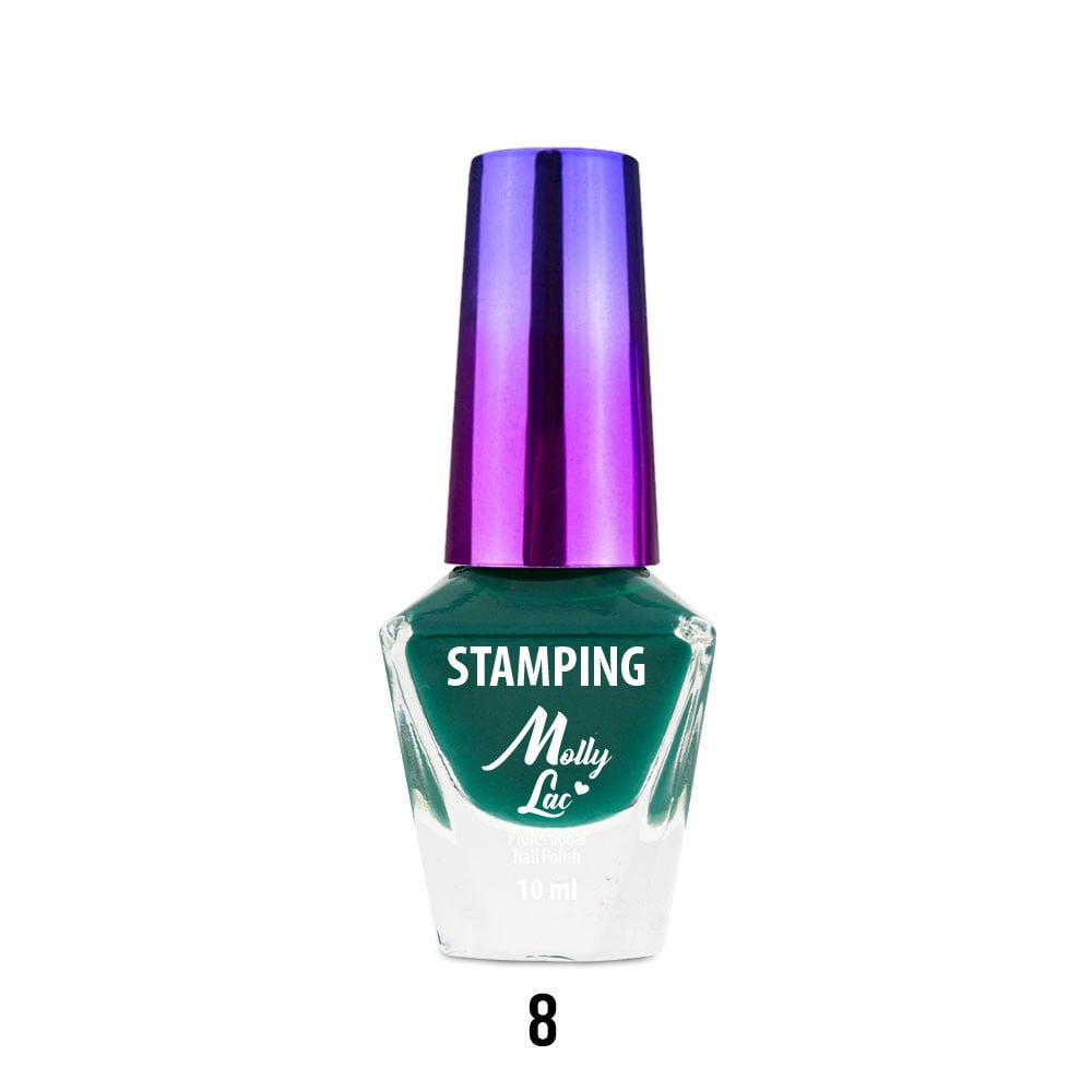 Molly Stempel- En Stempellak Groen 10Ml Nr. 8