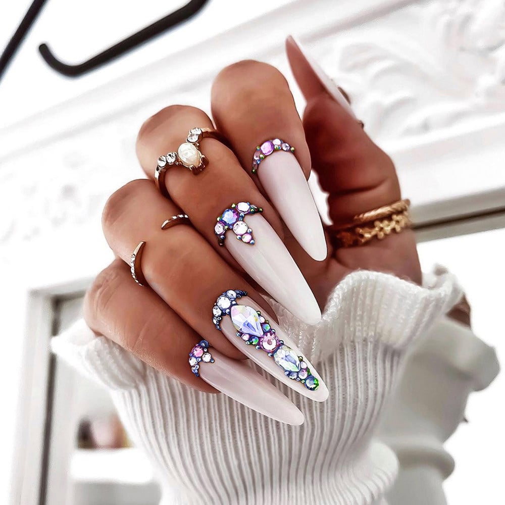 Molly Kristallen Diamantennailart Decoratie 3D-Sieraden