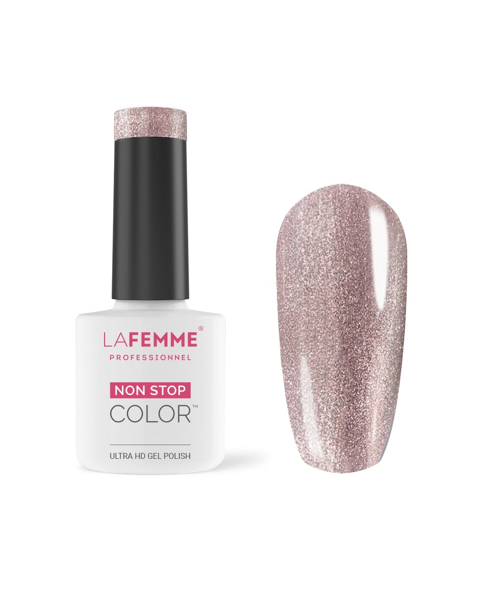 La Femme Gelpolish Rose Gouden Glitter H407