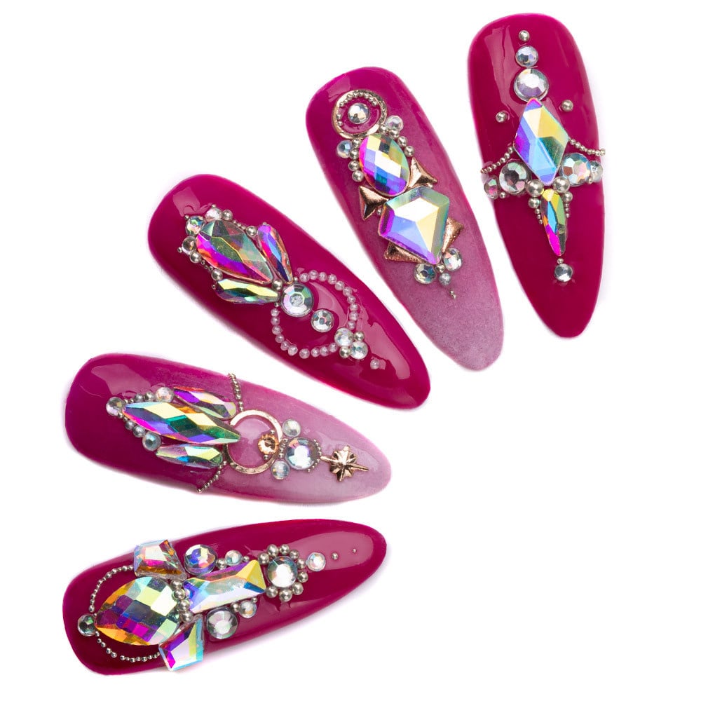 Molly Kristallen Diamantennailart Decoratie 3D-Sieraden