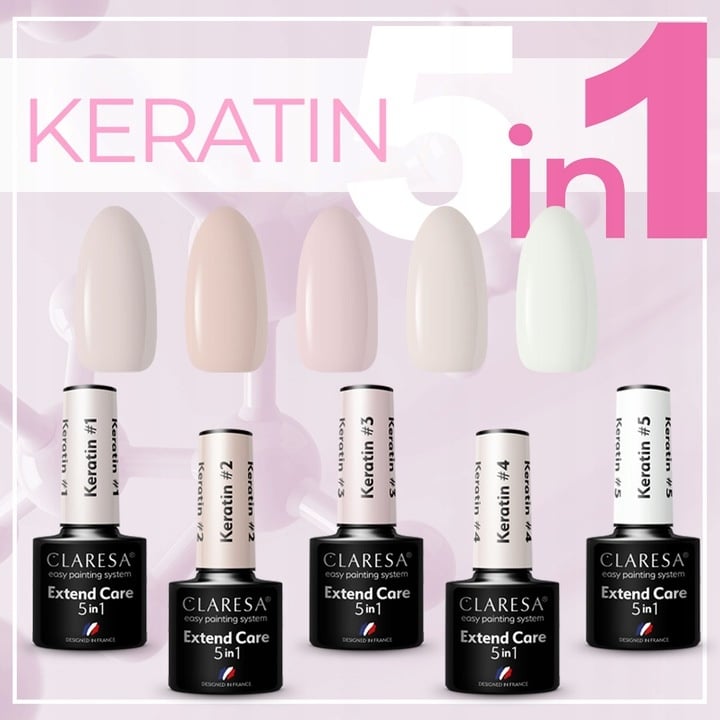 Claresa Extend Care 5In1 Keratin #4, Nagelverlenging Tot 1 Cm