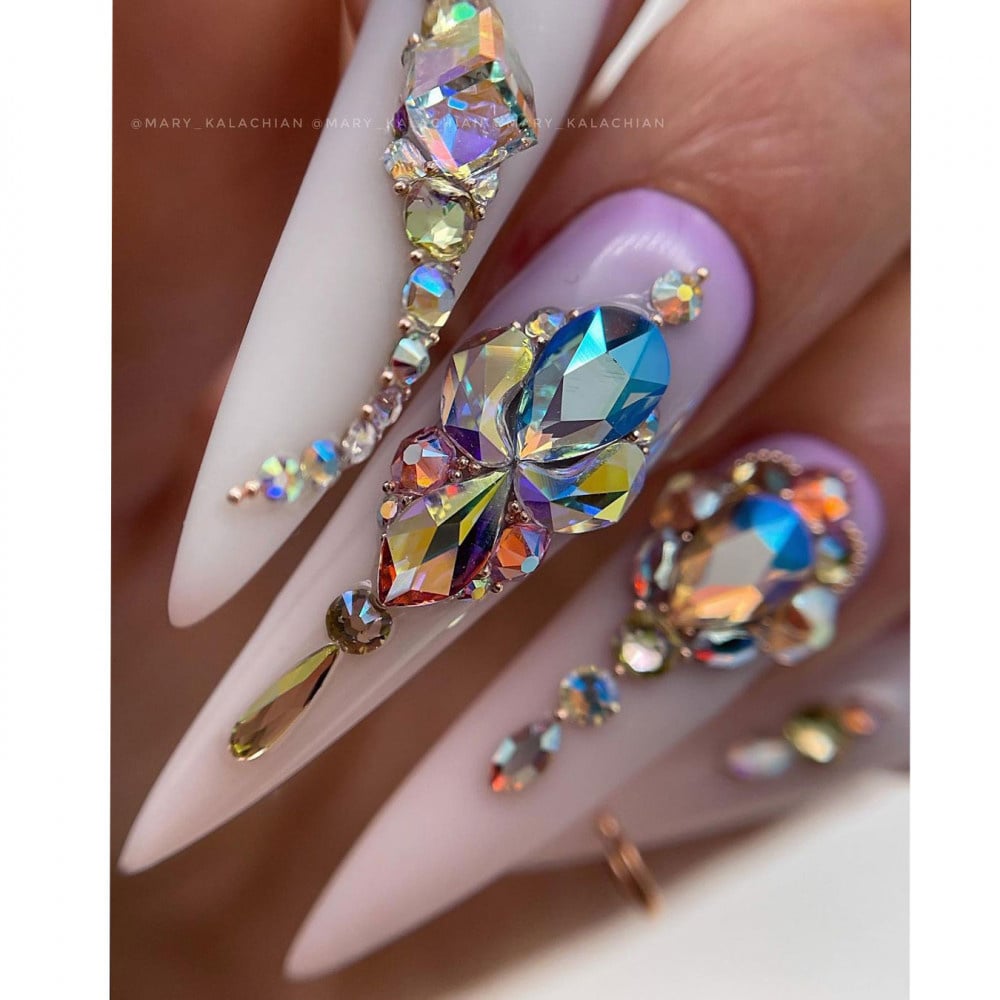 Molly Kristallen Diamantennailart Decoratie 3D-Sieraden