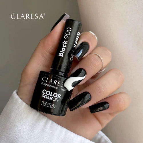 CLARESA Black Gel Polish – Diepzwarte Soak-Off Gellak 5 ml