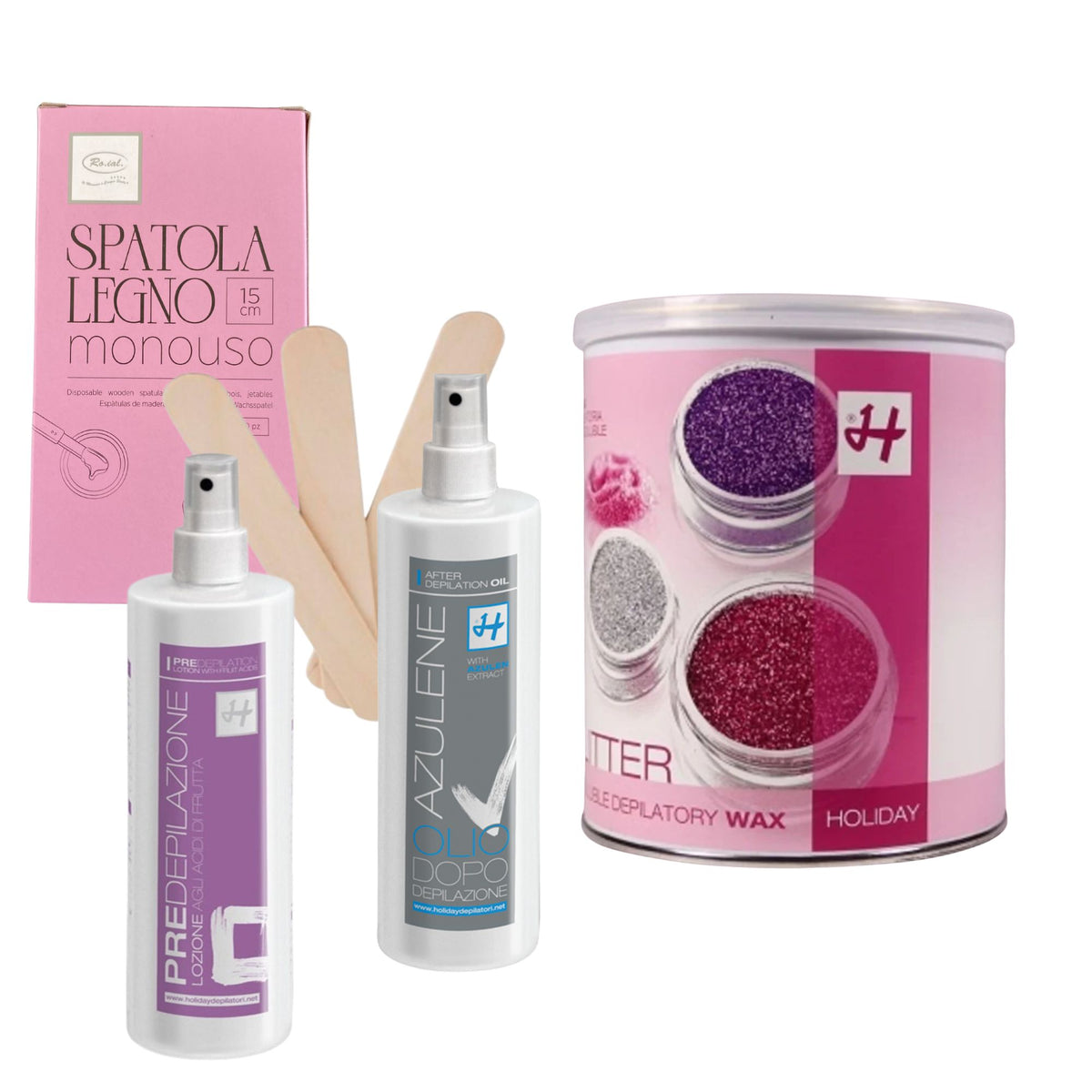 Holiday Glitter Wax Bundel – complete salonset