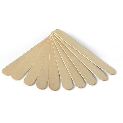 Ro.ial Brede Spatels 15 cm - 100 stuks- Houten Spatels Wax