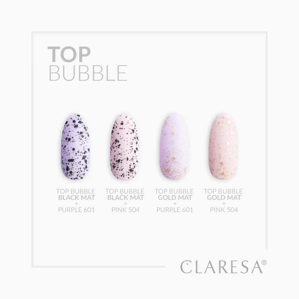 Claresa Top Coat No Wipebubble Goud/ Zwart5G