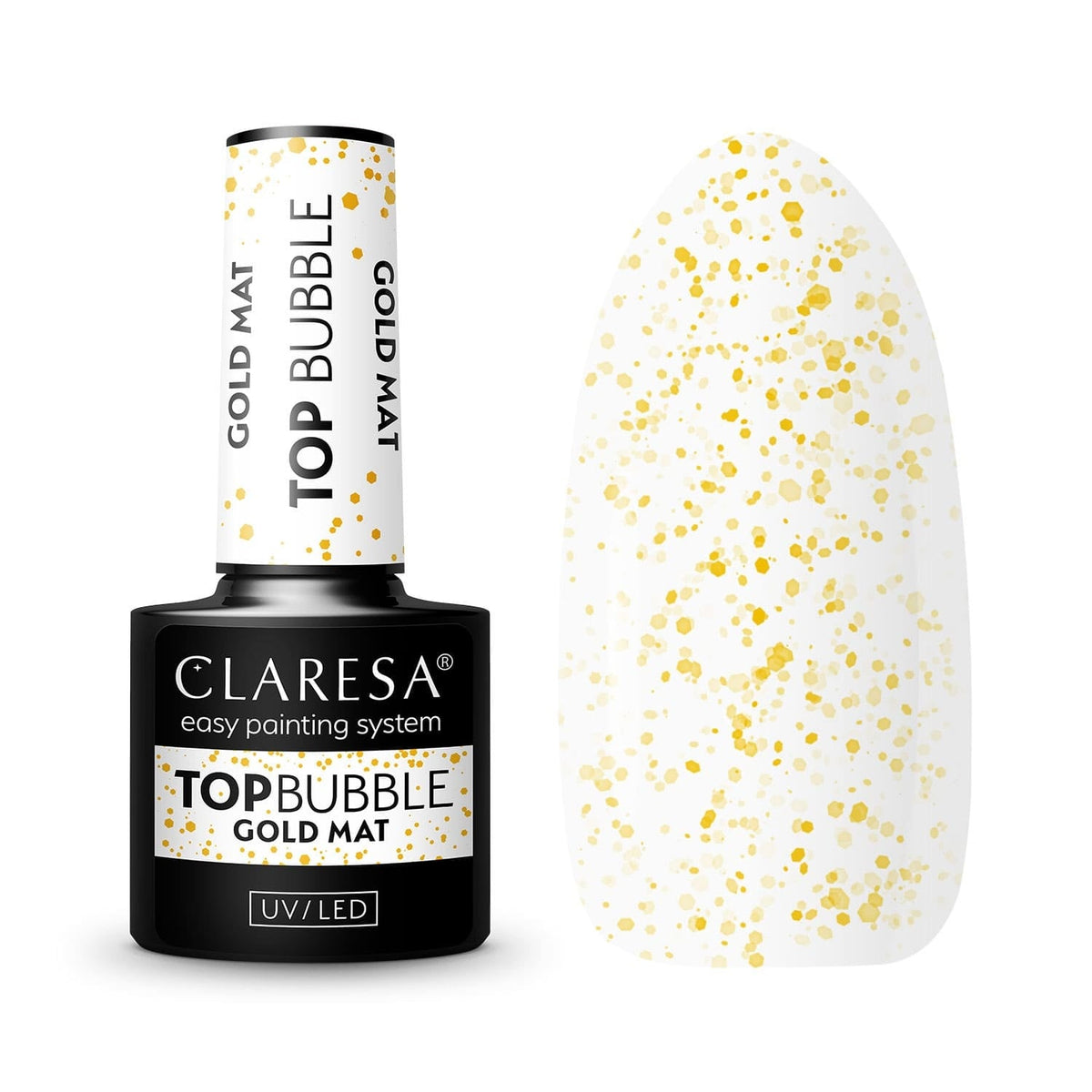 Claresa Top Coat No Wipebubble Goud/ Zwart5G