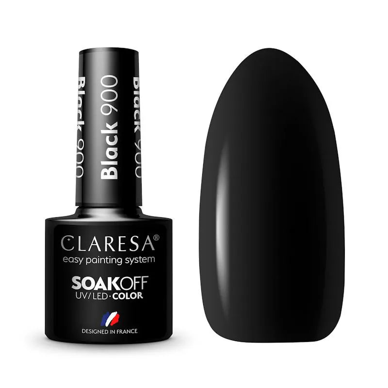 CLARESA Black Gel Polish – Diepzwarte Soak-Off Gellak 5 ml