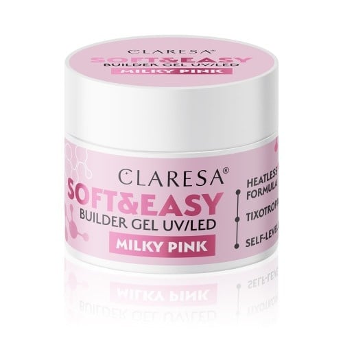 Claresa Soft & Easy Buildergel Uv/Led, Milky Pink Nailstyling