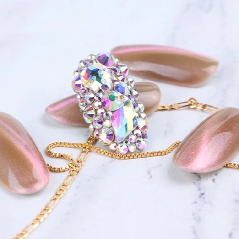 Molly Kristallen Diamantennailart Decoratie 3D-Sieraden