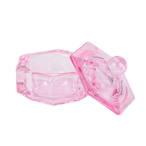 GNBLAB roze mengglas met deksel open