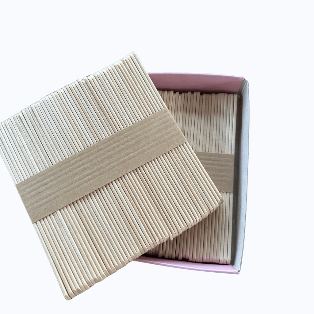 Ro.ial Smalle Waxspatels 11 Cm - 100 Houten Spatels Gezicht