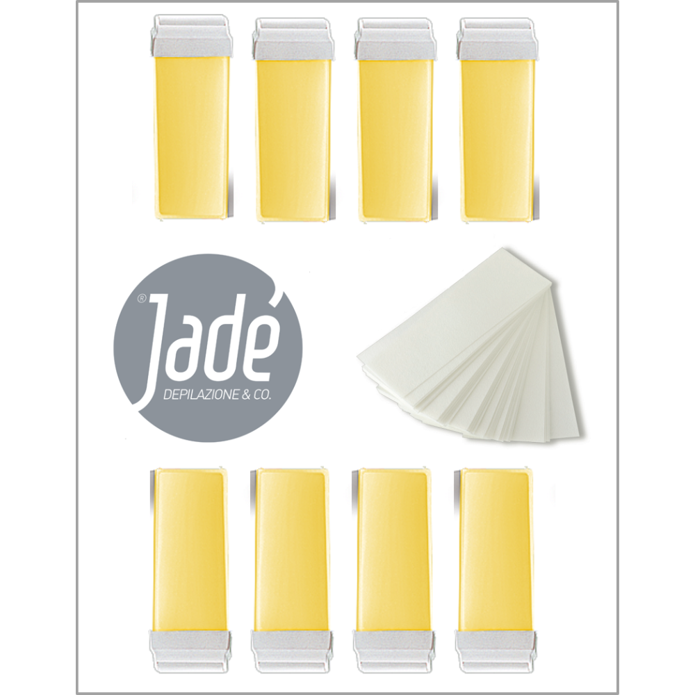Jade Hars refills Box Natural Honing, 8 stuks + 50 strips | Normale huid