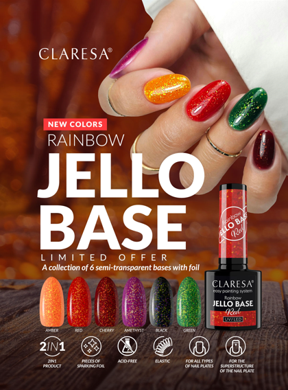 Claresa Gel Polish Rainbow Jello Base Coat Green