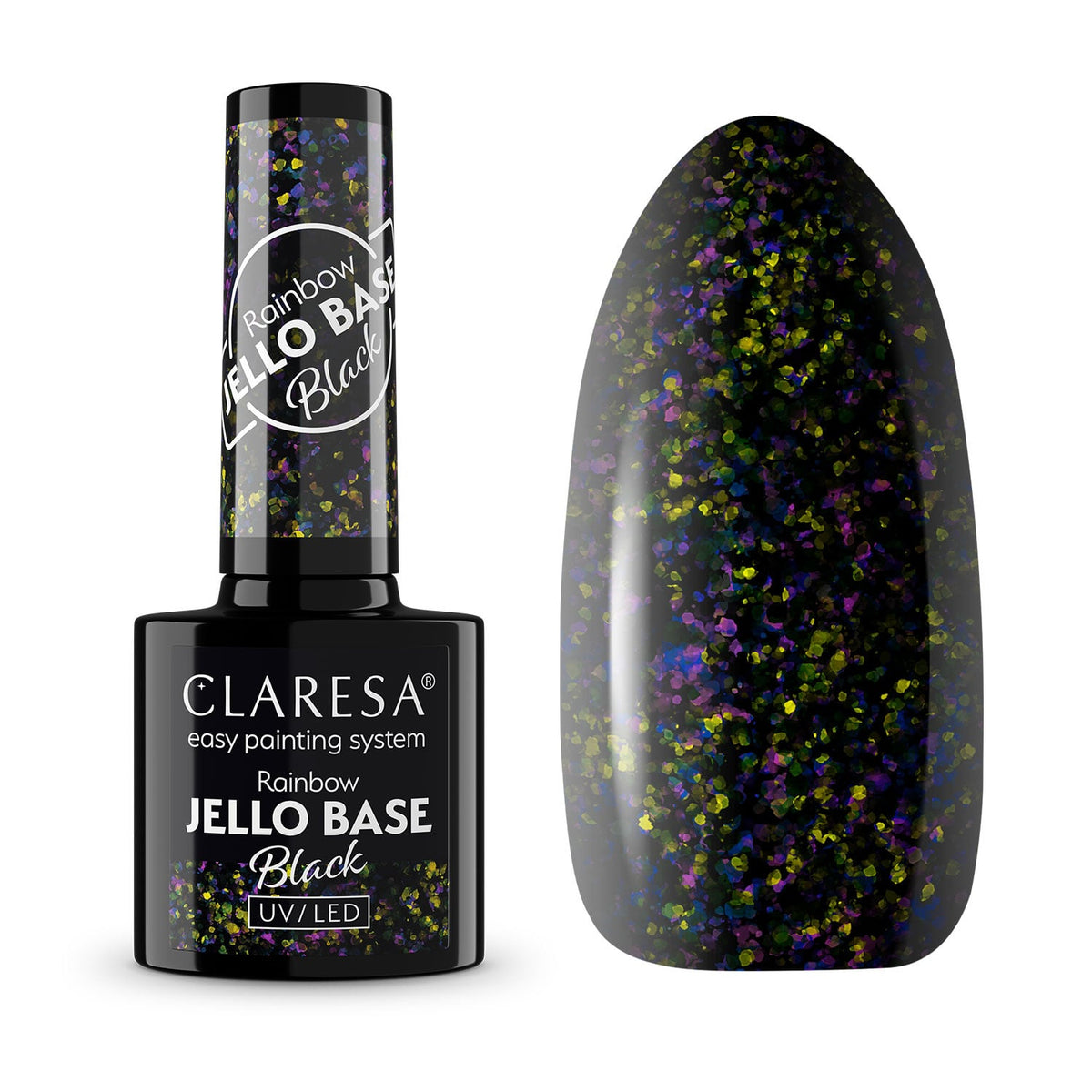 Claresa Gel Polish Rainbow Jello Base Coat Black