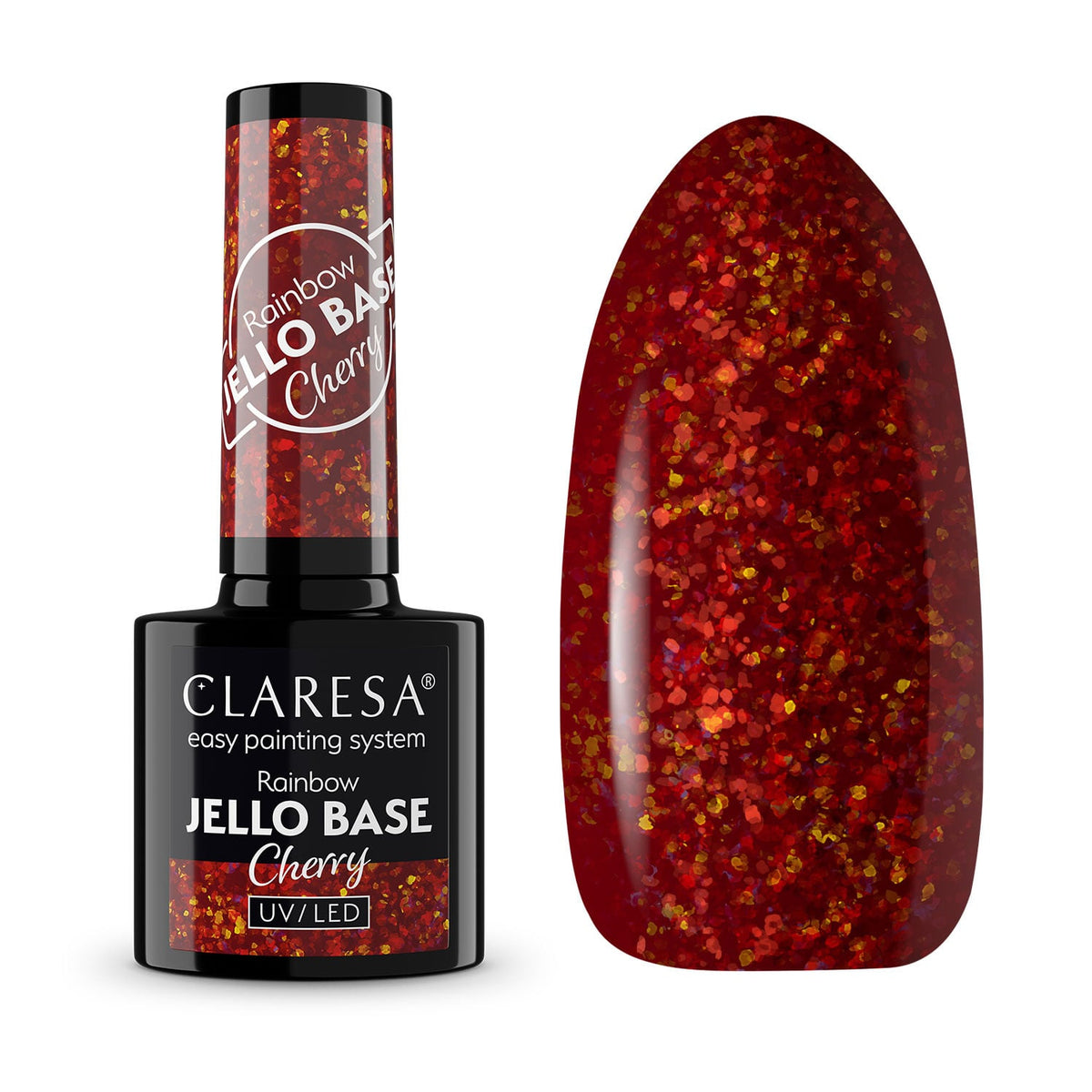 Claresa Gel Polish Rainbow Jello Base Coat Cherry
