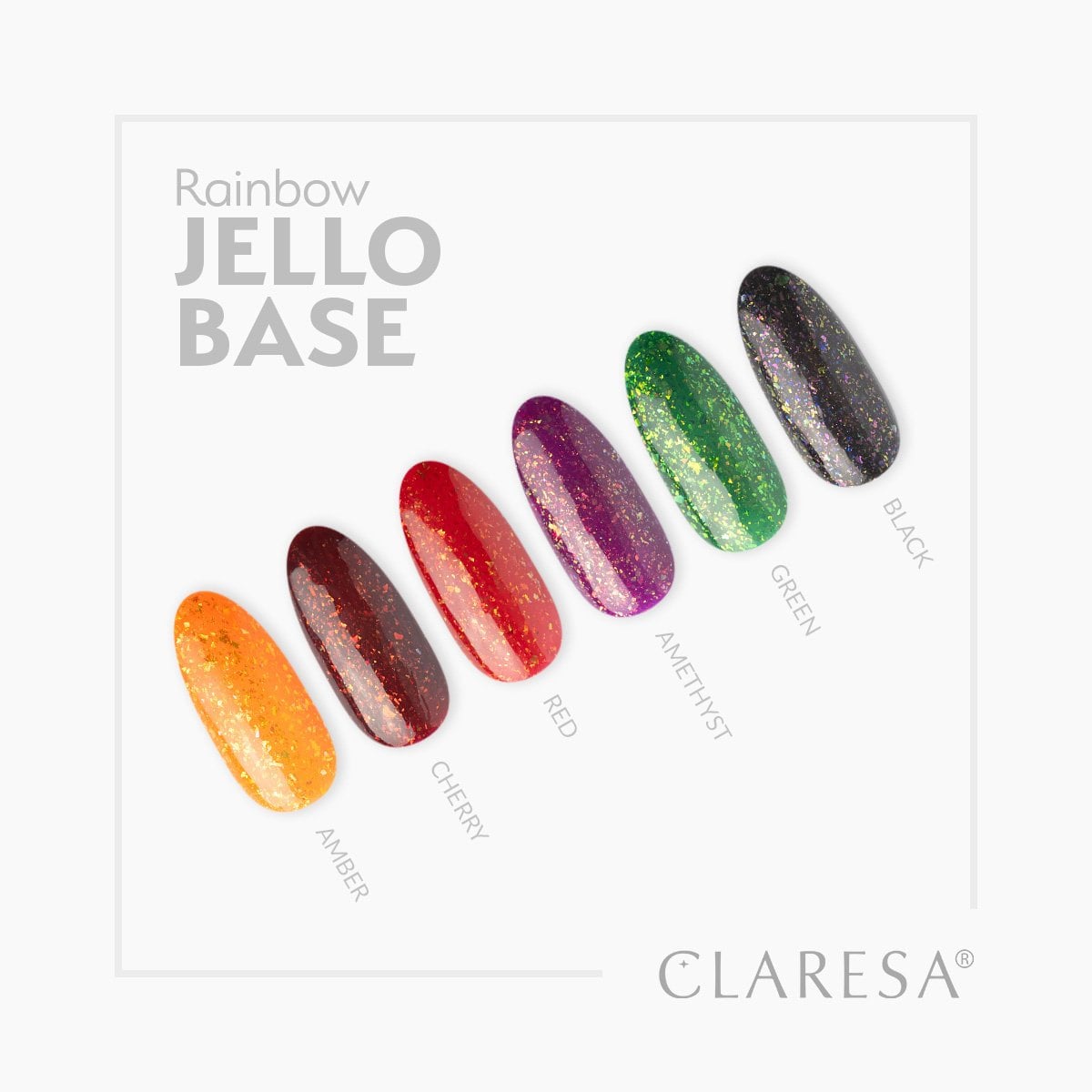 Claresa Gel Polish Rainbow Jello Base Coat Black