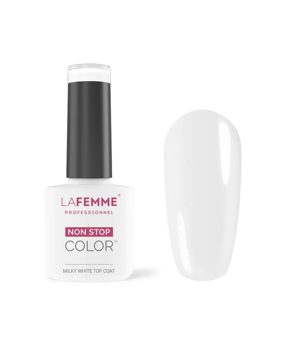 La Femme Milky White Top Coat No Wipe Uv&Led 8Gr M001