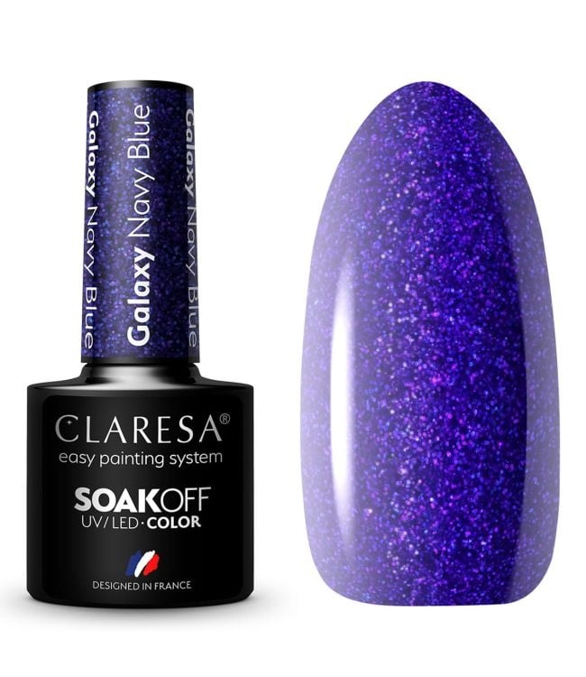 CLARESA Galaxy Navy Blue Gel Polish – Donkerblauwe Glitter Gellak