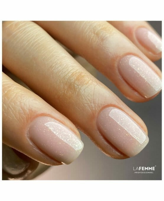 La Femme Rubber Base R004- Glitter Peach
