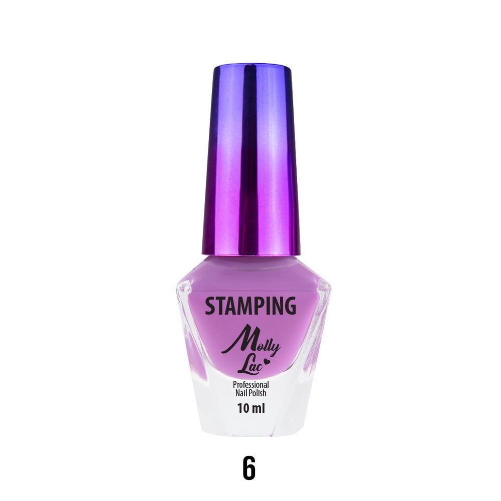 Molly Stempel- En Stempellak Roze 10Ml Nr. 6