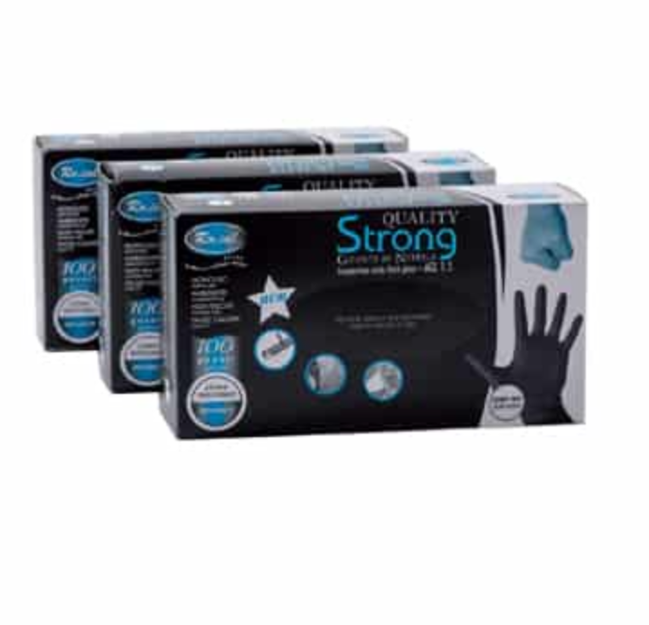 Ro.ial Nitril Handschoenen Zwart - Maat S