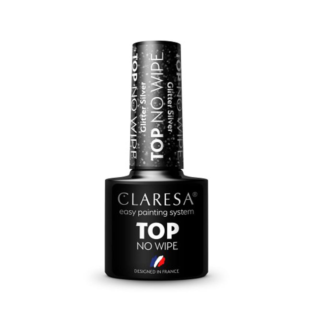 Claresa Top Coat No Wipe 5G Glitter Silver