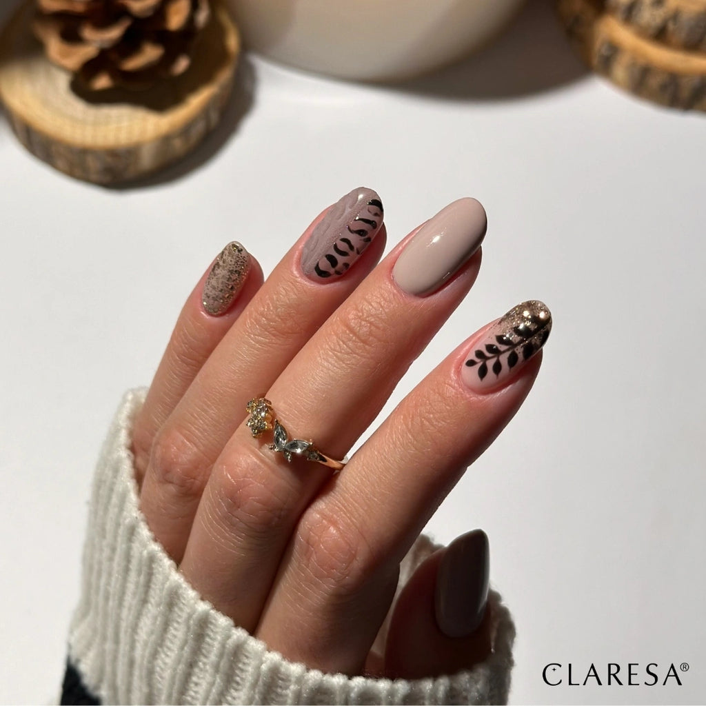 CLARESA Winter Wonderland 5 – Gouden Glitter Gellak 5 g
