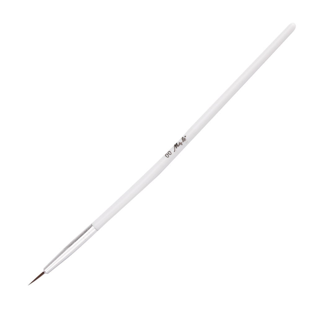 Molly Witte Kunststof Nailart Penseel, Borstellengte 10 Mm,