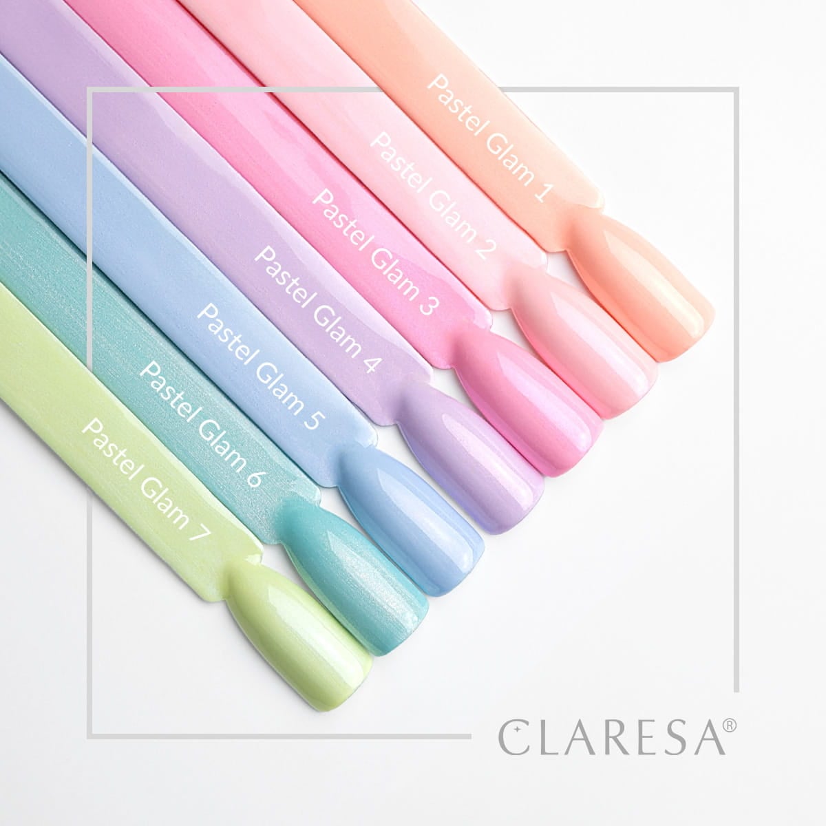 CLARESA Pastel Glam 7 Gel Polish – Pastelgroene Gellak 5 g
